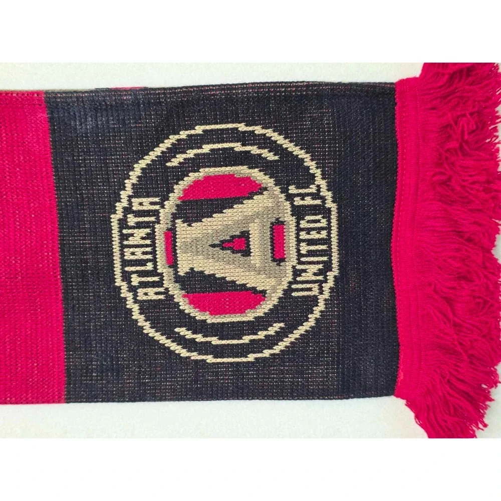 MSL Atlanta United FC Scarf Knit Supporters Red Black Soccer MLS Licensed New